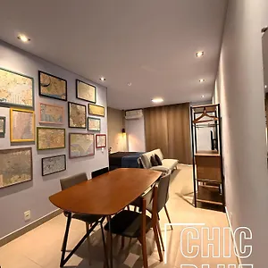Apartamento Chic Blue Design Com Vaga De Garagem, São Paulo
